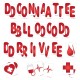 Blood Drive Get Social 4 Inch Set for White Sidewalk Signs