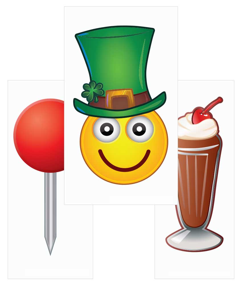 Large Two Track Emoji Sets for Message Board Signs with 5 Inch Tracks